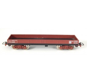 JOUEF UN WAGON PLAT TP A BOGIE MARRON BOGIES MARRON HO SANS BOITE