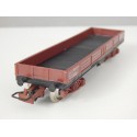 JOUEF UN WAGON PLAT TP A BOGIE MARRON BOGIES MARRON HO SANS BOITE