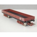 JOUEF UN WAGON PLAT TP A BOGIE MARRON BOGIES MARRON HO SANS BOITE
