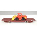 JOUEF WAGON SURBAISSE A BOGIES AVEC ANGIN CHANTIER HO SANS BOITE