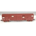 JOUEF WAGON COUVERT A BOGIES TYPE GAS ESSIEUX METAL HO SANS BOITE