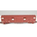 JOUEF WAGON COUVERT A BOGIES TYPE GAS ESSIEUX METAL HO SANS BOITE