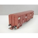 JOUEF WAGON COUVERT A BOGIES TYPE GAS ESSIEUX METAL HO SANS BOITE