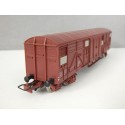 JOUEF WAGON COUVERT A BOGIES TYPE GAS ESSIEUX METAL HO SANS BOITE