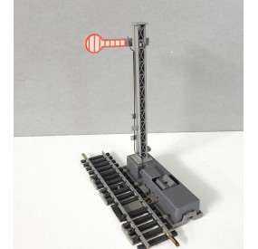 JOUEF SEMAPHORE MANUEL GRIS AVEC RAILS DE COUPURE HO