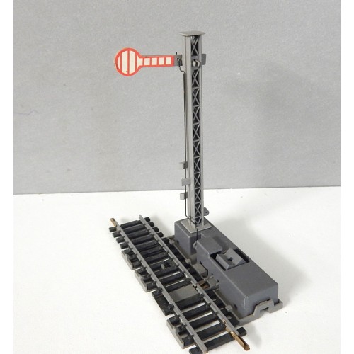 JOUEF SEMAPHORE MANUEL GRIS AVEC RAILS DE COUPURE HO