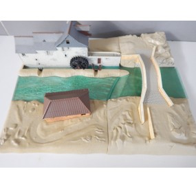 JOUEF MAQUETTE MAQUETTE MOULIN SARTOIS COMPLET 4 ELEMENT HO