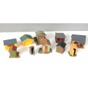 LOT DE 10 PETITES CABANES MAQUETTES DIVERS HO