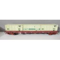 JOUEF WAGON PLAT LONG A BOGIES 3 CONTENEUR SNCF HO BON ETAT SANS BOITE