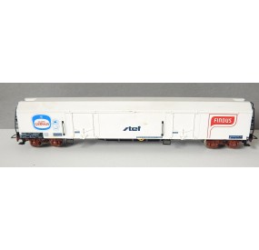 JOUEF WAGON COUVERT LONG A BOGIES GERVAIS FINDUS HO SANS BOITE