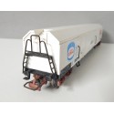 JOUEF WAGON COUVERT LONG A BOGIES GERVAIS FINDUS HO SANS BOITE