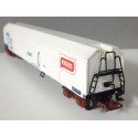 JOUEF WAGON COUVERT LONG A BOGIES GERVAIS FINDUS HO SANS BOITE
