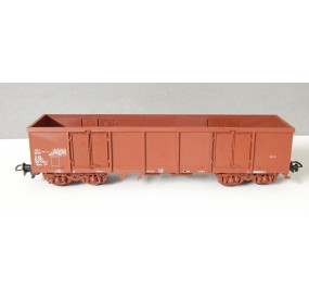 LILITPUT WAGON TOMBEREAU MARRON A BOGIES A BORD HAUT SNCF SANS BOITE HO