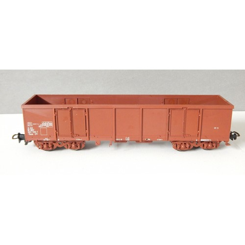 LILITPUT WAGON TOMBEREAU MARRON A BOGIES A BORD HAUT SNCF SANS BOITE HO