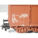 LILITPUT WAGON TOMBEREAU MARRON A BOGIES A BORD HAUT SNCF SANS BOITE HO