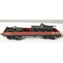 JOUEF WAGON PLAT TP A BOGIE + ENGINS MILITAIRE HO SANS BOITE