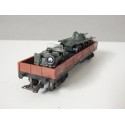 JOUEF WAGON PLAT TP A BOGIE + ENGINS MILITAIRE HO SANS BOITE