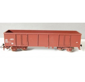 JOUEF WAGON TOMBEREAU MARRON A BOGIES A BORD HAUT SANS BOITE HO