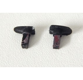 17879 DEUX TAMPONS LOCOMOTIVE JOUEF SOCLE CARRE ANCIEN MODELE HO