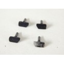 Ref 17207 4 TAMPONS EN METAL LOCOMOTIVE MARQUE INCONNUE HO