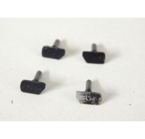 Ref 17207 4 TAMPONS EN METAL LOCOMOTIVE MARQUE INCONNUE HO