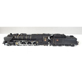 RARE LOCOMOTIVE 241 A 65 SNCF EN LAITON AVEC TENDER 35 A SNCF SANS MARQUE HO