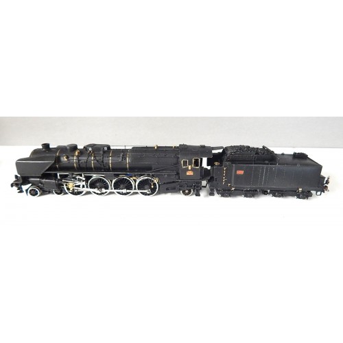 RARE LOCOMOTIVE 241 A 65 SNCF EN LAITON AVEC TENDER 35 A SNCF SANS MARQUE HO
