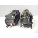 RARE LOCOMOTIVE 241 A 65 SNCF EN LAITON AVEC TENDER 35 A SNCF SANS MARQUE HO
