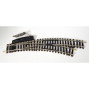 R 5569 -UN AIGUILLAGE COURBE ELECTRIQUE MAILLECHORT DERIVE DROITE HO