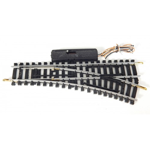 Ref 2725 JOUEF UN AIGUILLAGE ELETRIQUE RAILS ACIER DERIVE DROITE R 385 - HO
