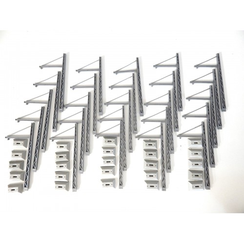 REF 17906 JOUEF LOT DE 25 POTEAUX SUPPORT DE CATENAIRE JOUEF HO SANS BOITE