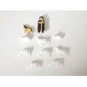 PERSONNAGE A ANIMAUX BERGER MOUTONS ET CHIEN HO RESEAUX JOUEF