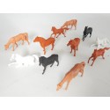ANIMAUX LOT DE 11 CHEVAUX HO RESEAUX JOUEF
