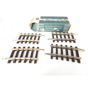 RRéf 762 HORNBY LOT DE 4 PETITS RAILS 1/4 COURBES
