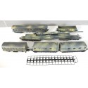 149704 - LIMA RARE LOCOMOTIVE MILITAIRE + WAGON + CANON LEOPOLD HO SANS BOITE