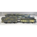149704 - LIMA RARE LOCOMOTIVE MILITAIRE + WAGON + CANON LEOPOLD HO SANS BOITE