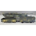149704 - LIMA RARE LOCOMOTIVE MILITAIRE + WAGON + CANON LEOPOLD HO SANS BOITE