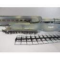 149704 - LIMA RARE LOCOMOTIVE MILITAIRE + WAGON + CANON LEOPOLD HO SANS BOITE