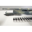 149704 - LIMA RARE LOCOMOTIVE MILITAIRE + WAGON + CANON LEOPOLD HO SANS BOITE