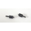 R 16096 DEUX ISOLATEURS NOIR EN METAL HO DESTINATION INCONNUE