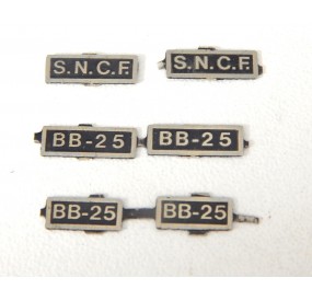 Réf 17993 JOUEF JEUX DE PLAQUE BB 25 LOCOMOTIVE HO