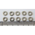 Ref 18000 - 10 RONDELLES EN METAL AXE 2 MM POUR LOCMOTIVE HO