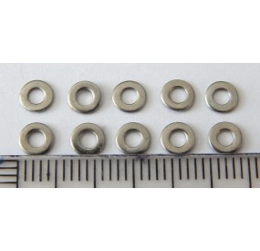 Ref 18000 - 10 RONDELLES EN METAL AXE 2 MM POUR LOCMOTIVE HO