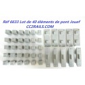 REF 6633 JOUEF LOT PILIERS ET SOCLES DE PONT 40 ELEMENTS DE PASSAGE SUPERIEUR HO