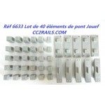 REF 6633 JOUEF LOT PILIERS ET SOCLES DE PONT 40 ELEMENTS DE PASSAGE SUPERIEUR HO