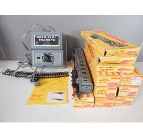 18002- GEGE SUPERBE LOT TRANSFO RAILS + AIGUILLAGE WAGON ANCIEN HO