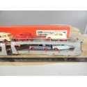 Ref 6570 JOUEF WAGON STVA LONG ARTICULER AVEC VOITURES JOUEF HO EN BOITE ROUGE