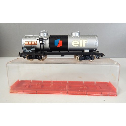 6510 JOUEF WAGON CITERNE CALTEX ELF A BOGIES EN BOITE CRISTAL HO
