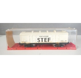 6560 JOUEF WAGON COUVERT A BOGIES STEF SNCF BOITE CRISTAL