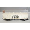 6560 JOUEF WAGON COUVERT A BOGIES STEF SNCF BOITE CRISTAL